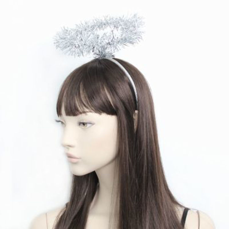 Picture of 72120 SILVER CHRISTMAS HALO ON A NARROW GLITTER BAND 5mm